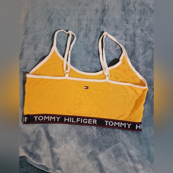 Tommy Hilfiger Mustard Yellow Crop Top Adjustalbe Straps Size Latge - Picture 6 of 9